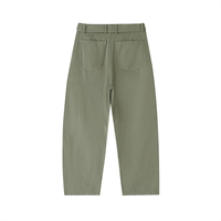 Belted Barrel-leg Chino Pants