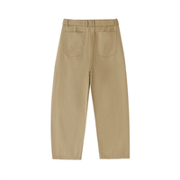 Belted Barrel-leg Chino Pants